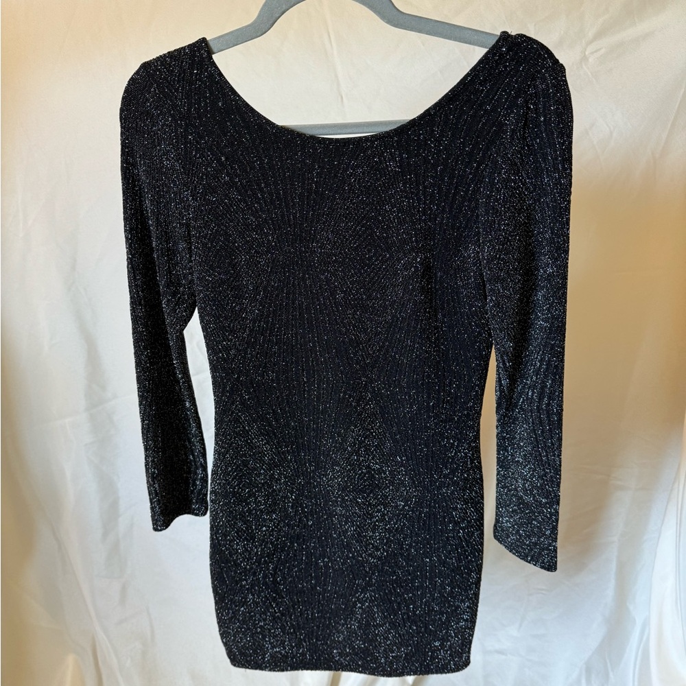 Black Shimmery Bodycon Dress | New Years Eve Dress | Holiday Dress